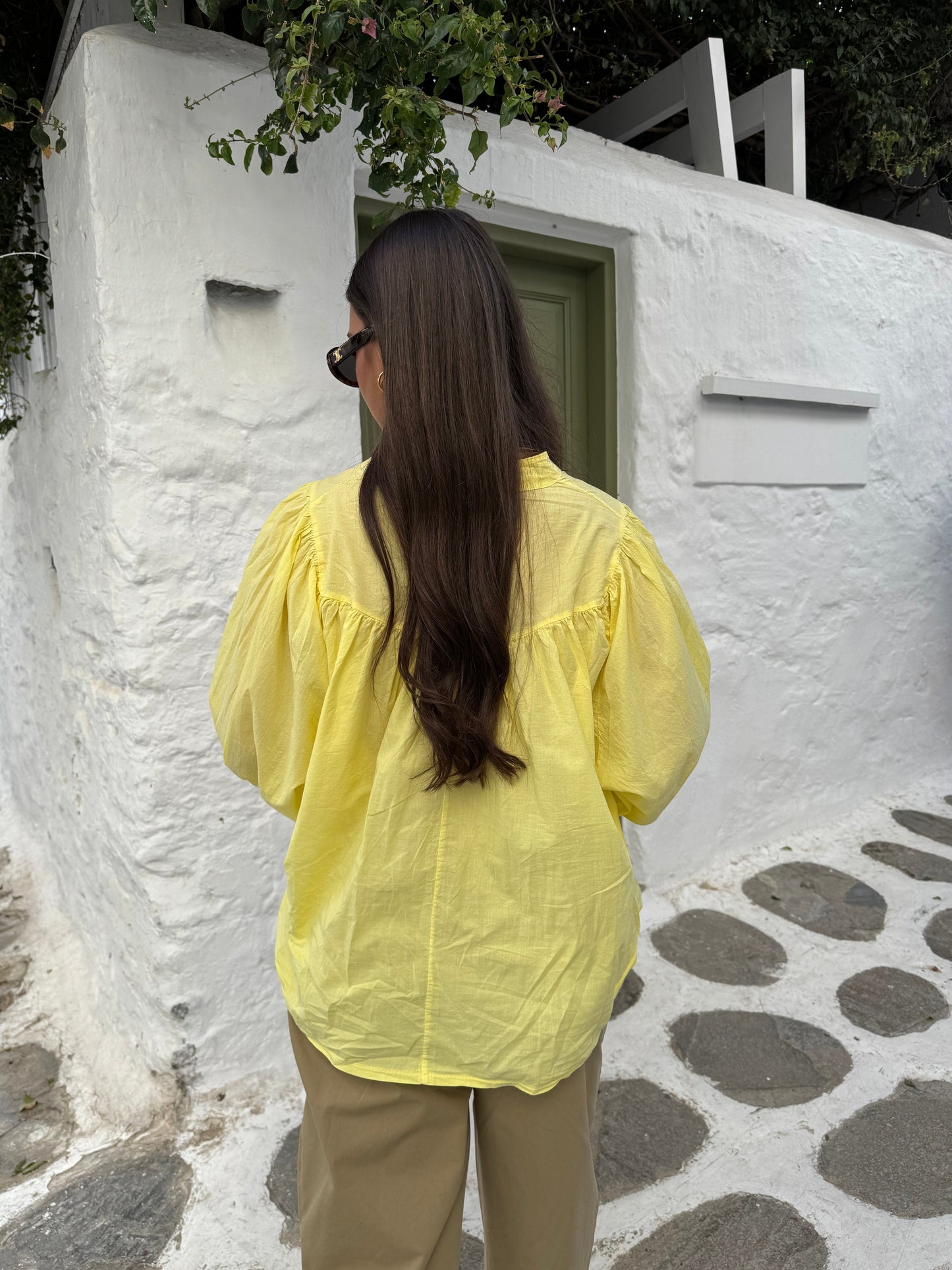 Blouse ballon jaune