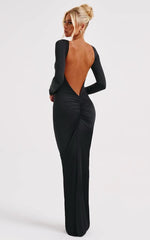 Stella - Plunge Back Maxi Dress