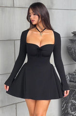 Nella - Elegant Long Sleeve Mini Dress