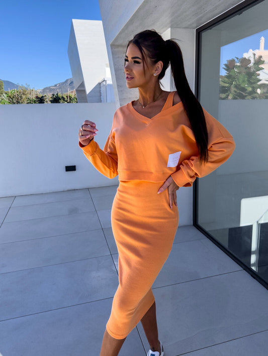 Andreaâ„?Casual Dress With FREE Sweater