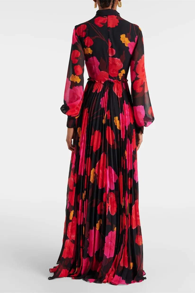 Veda - Floral Print Long Sleeve Maxi Dress