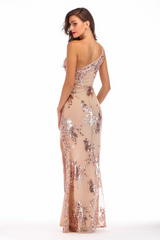 Shining Sequin Highly Split Maxi Dress