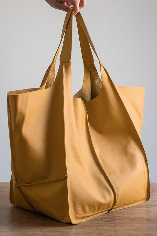 Large Leather Shopping Bag