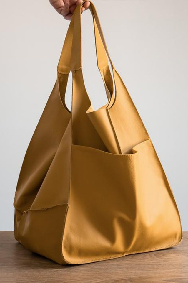 Large Leather Shopping Bag