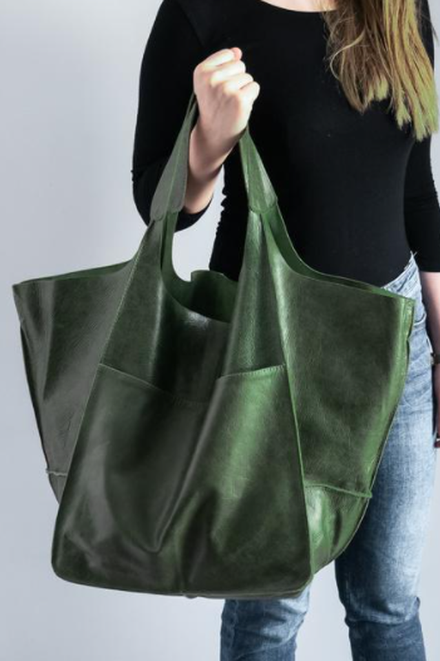 Large Leather Shopping Bag