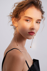 Long Ring Tassel Earrings