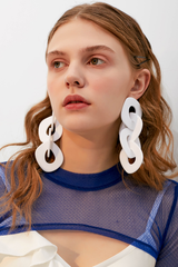 Acrylic Geometric Long Earrings