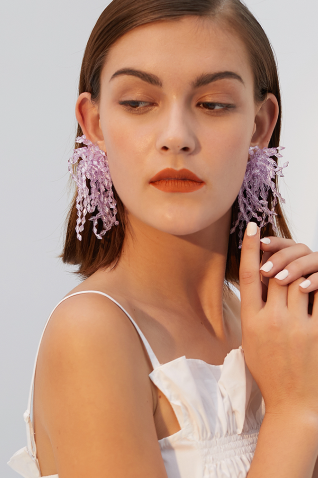 Lavender Diamond Earrings