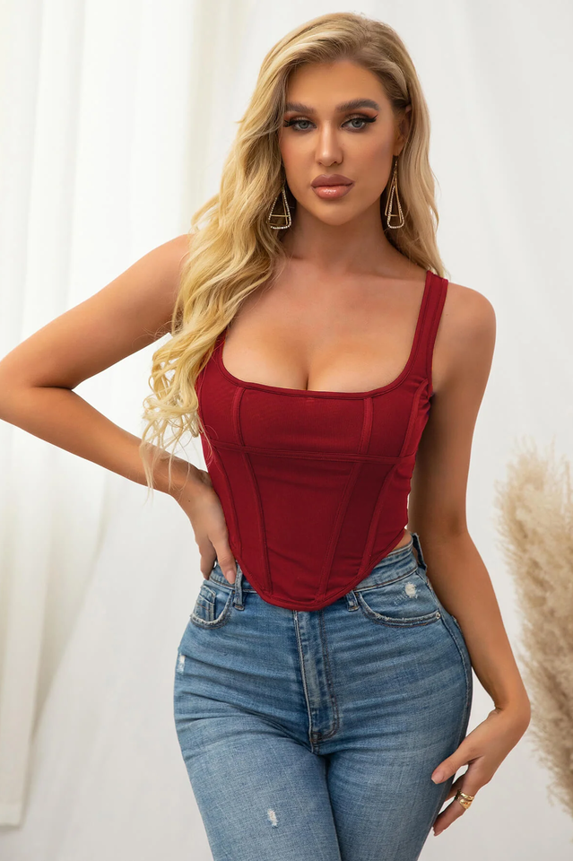 Boning Mesh Corset Top