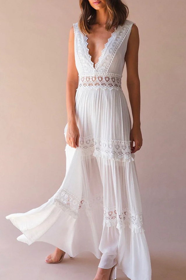 Jessica White Maxi Dress