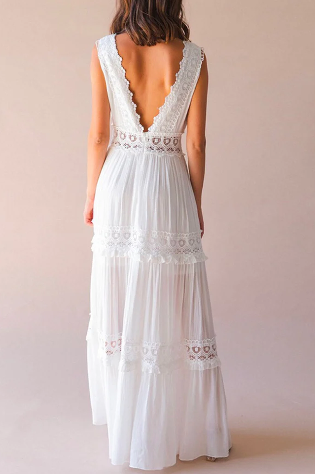 Jessica White Maxi Dress