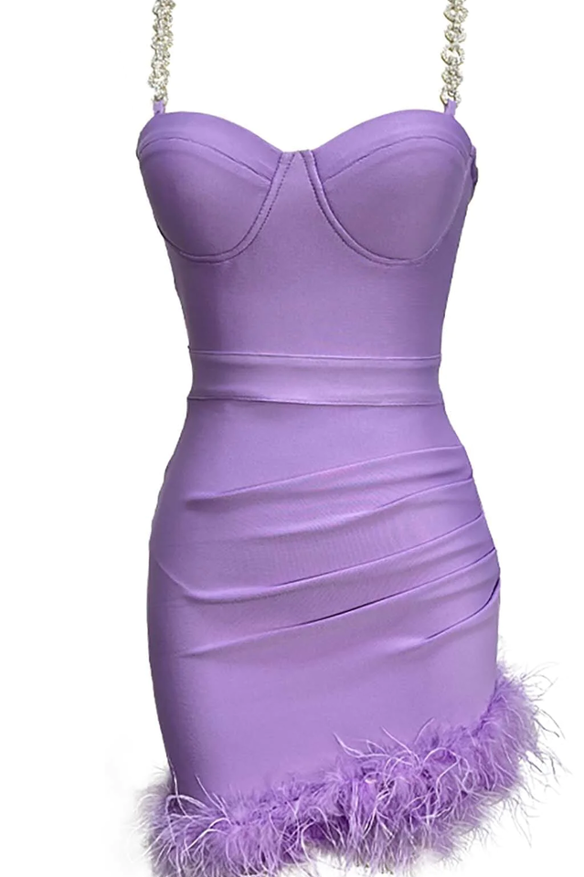 Kadence Crystal Chain Bandage Dress