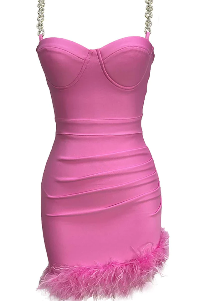 Kadence Crystal Chain Bandage Dress