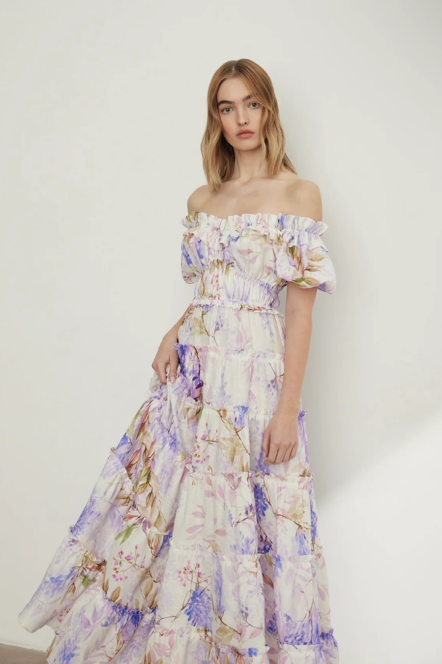 Lavander Maxi Boho Dress