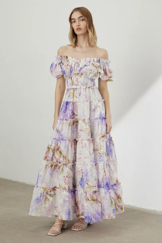 Lavander Maxi Boho Dress