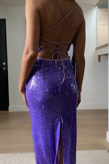 Emilina Sequin Backless Maxi Dress