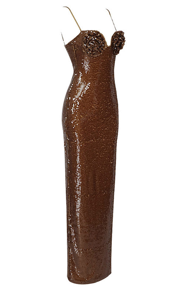 Lorelei Brown Sequin Dress