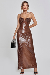 Lorelei Brown Sequin Dress