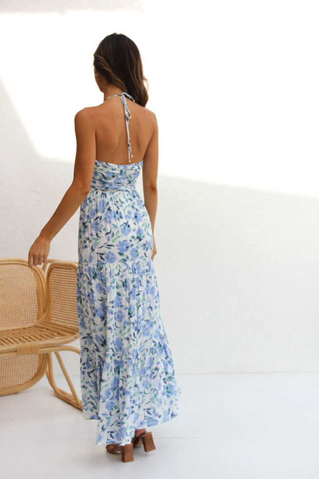 Asiah Halter Neck Maxi Dress