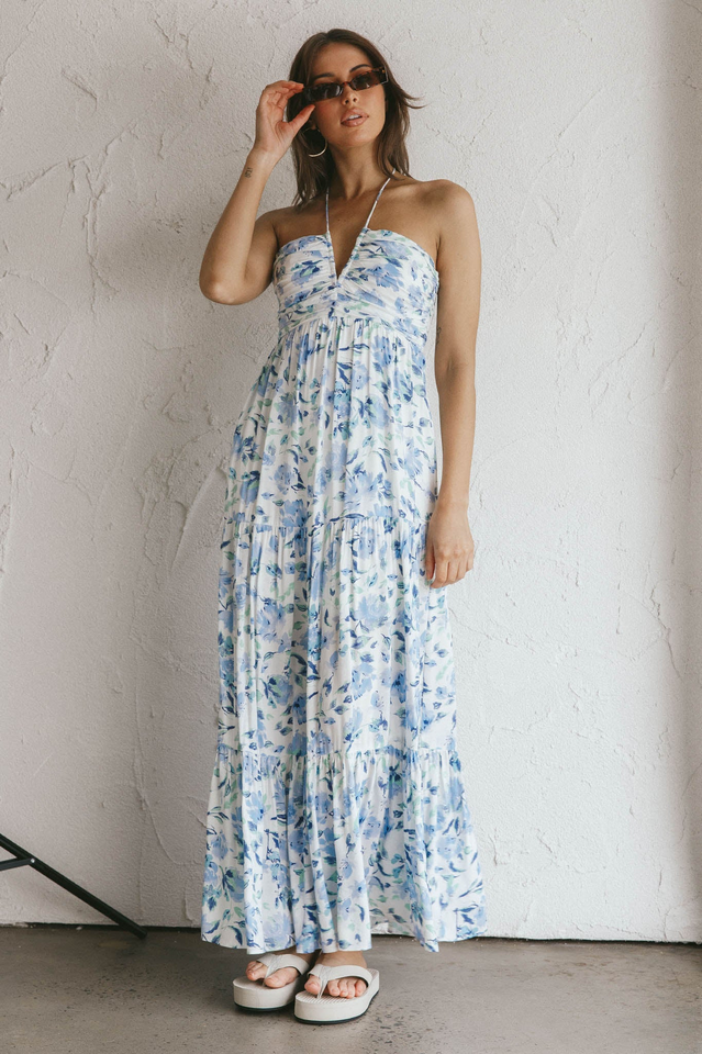 Asiah Halter Neck Maxi Dress