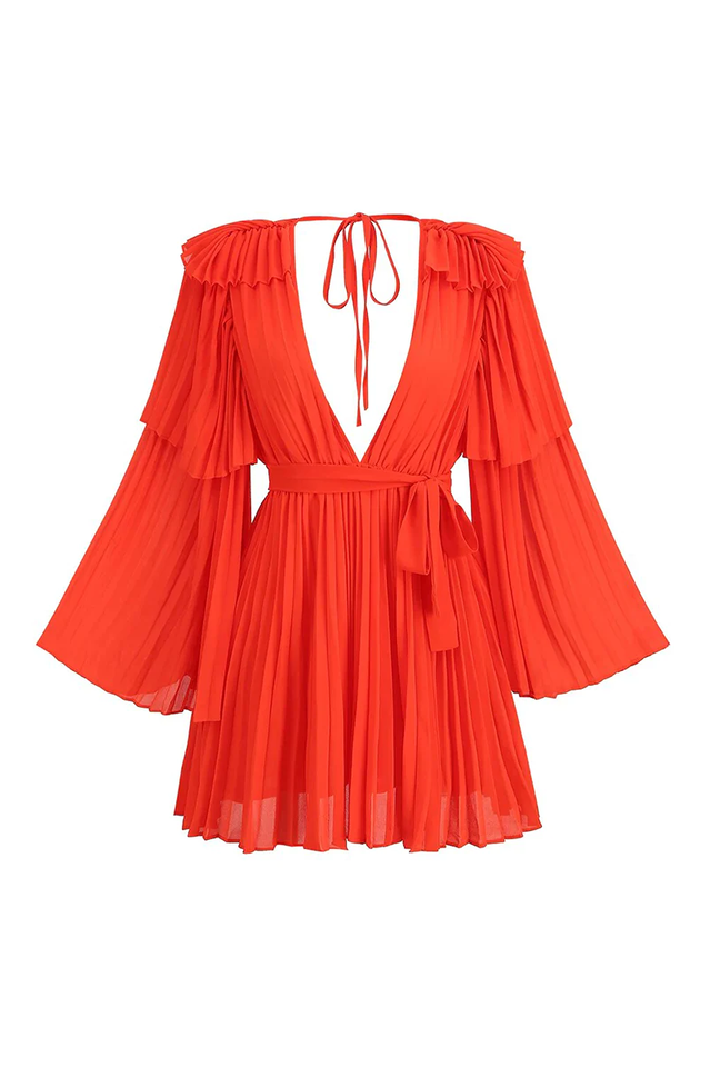 Alexandra Pleated Mini Dress