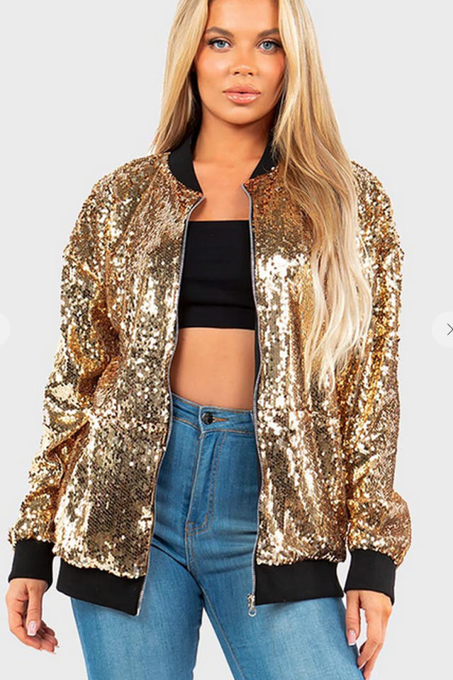Mermaid Sequin Bomber Jacket
