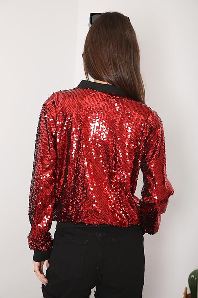 Mermaid Sequin Bomber Jacket