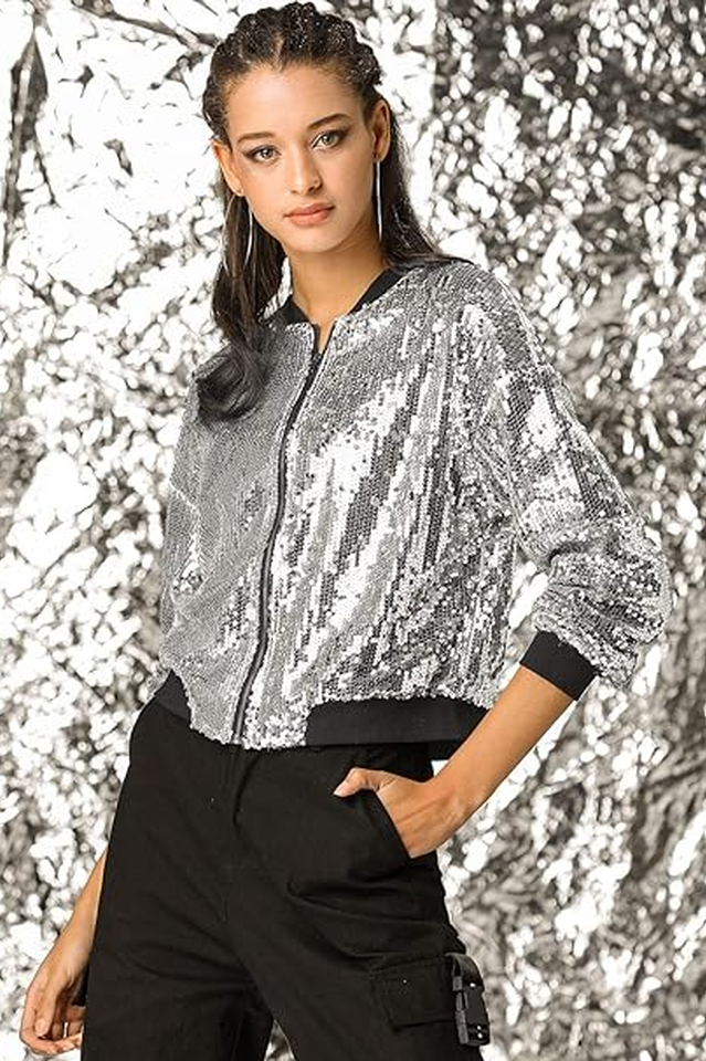 Mermaid Sequin Bomber Jacket