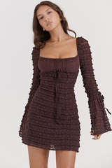 Marisa Rich Brown Lace Dress