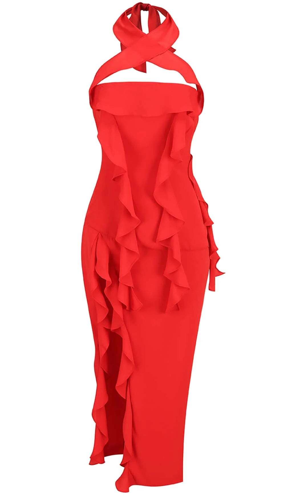 Crush Strapless Ruffle Dress