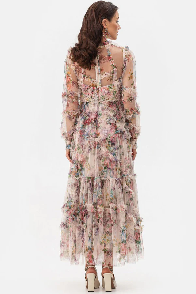 Georgina Ruffle Maxi Dress