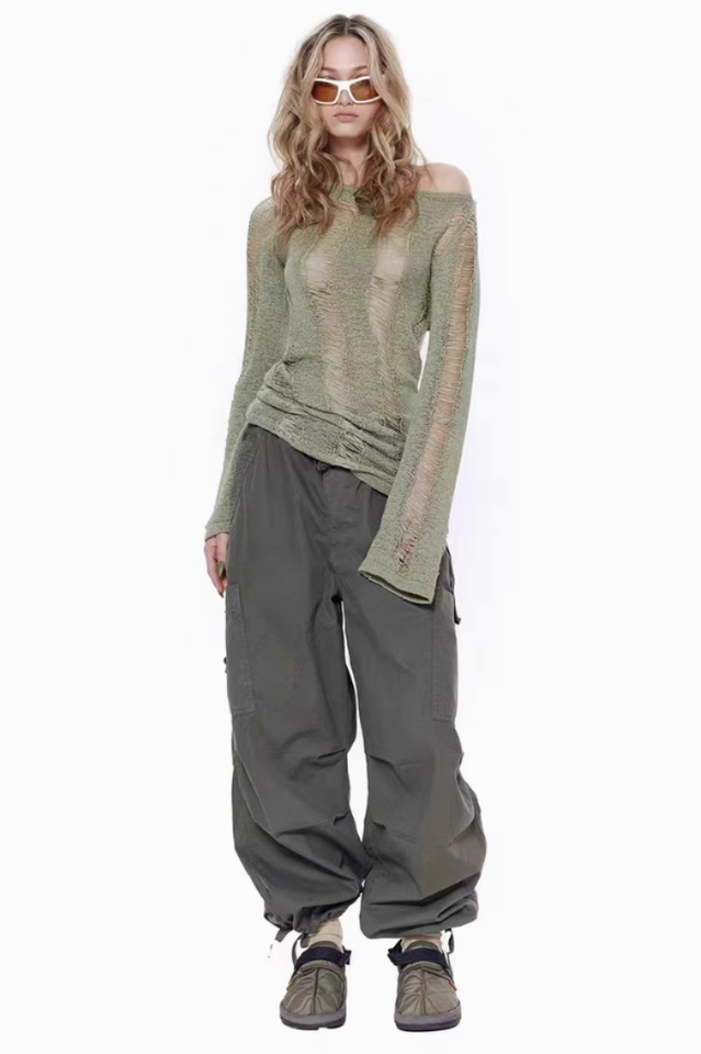 Vintage Parachute Cargo Pants