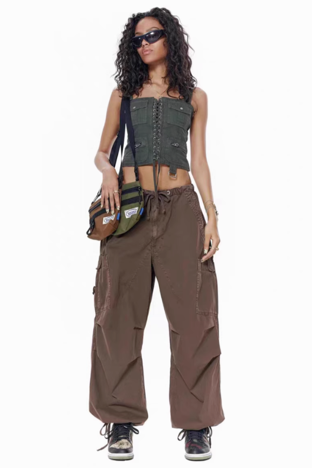 Vintage Parachute Cargo Pants