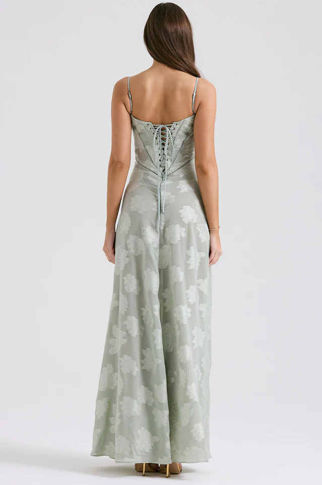 Serena Vintage Black Printed Maxi Dress
