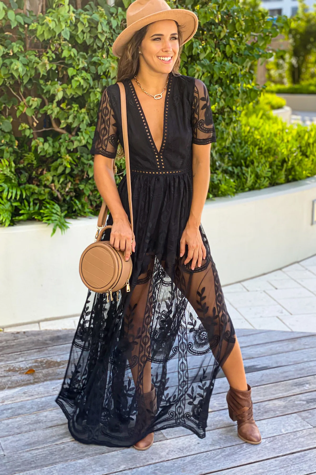 Boho Lace Maxi Dress