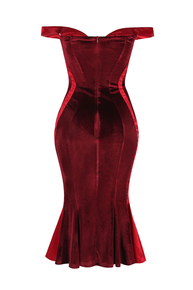 Vianey Velvet Midi Dress