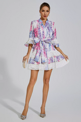 Kimora Floral Belted Mini Dress