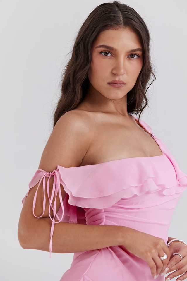 Kalena Candy Off Shoulder Mini Dress