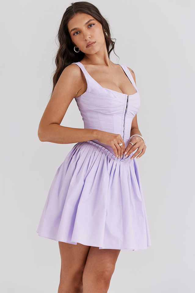 Cupid Pleated Mini Dress