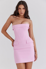 Naia Cotton Candy Strapless Mini Dress