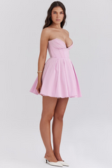 Mar Candy Twill Strapless Mini Dress