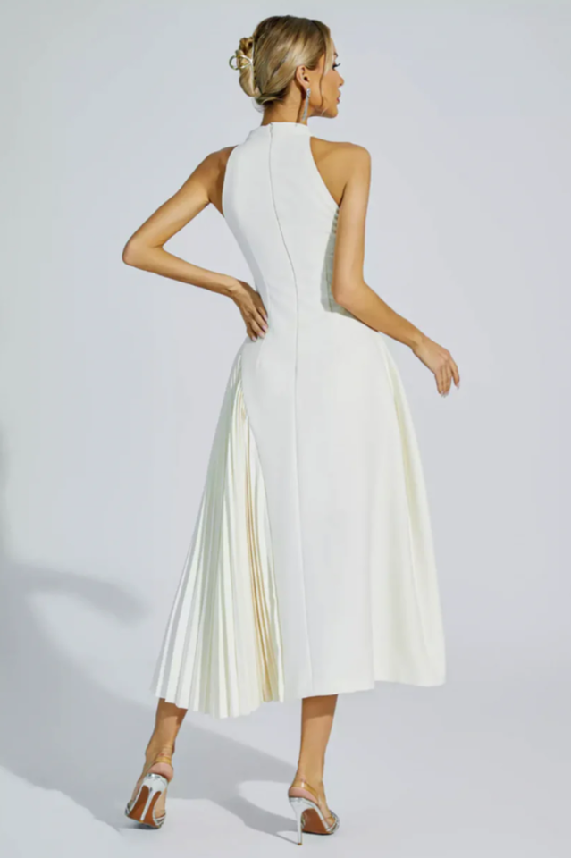 Cynthia Cream Midi Dress