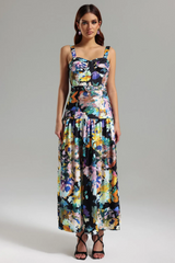 Karina Halter Printed Maxi Dress