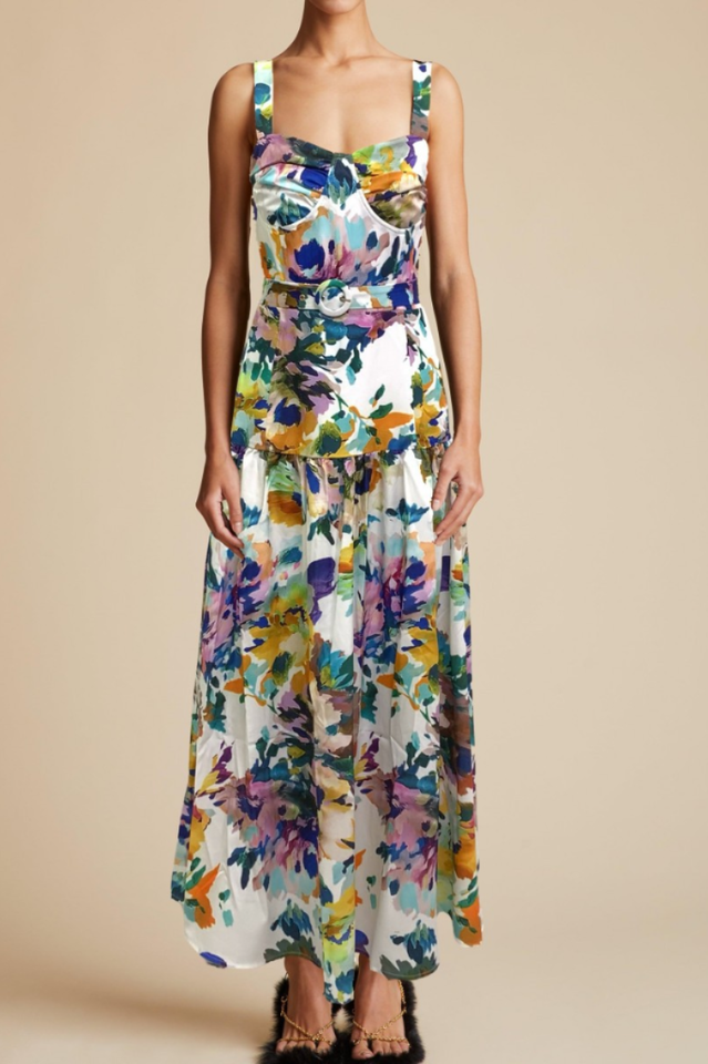 Karina Halter Printed Maxi Dress