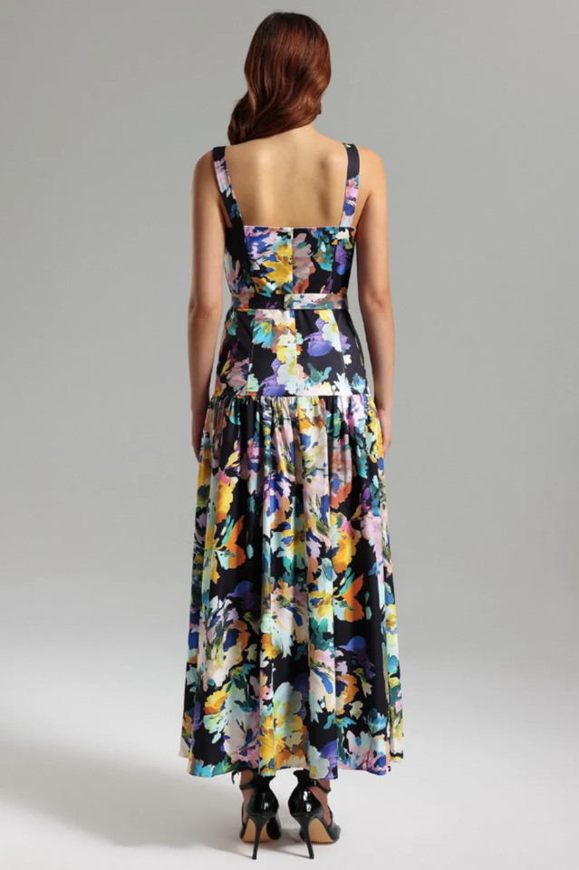 Karina Halter Printed Maxi Dress