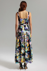 Karina Halter Printed Maxi Dress