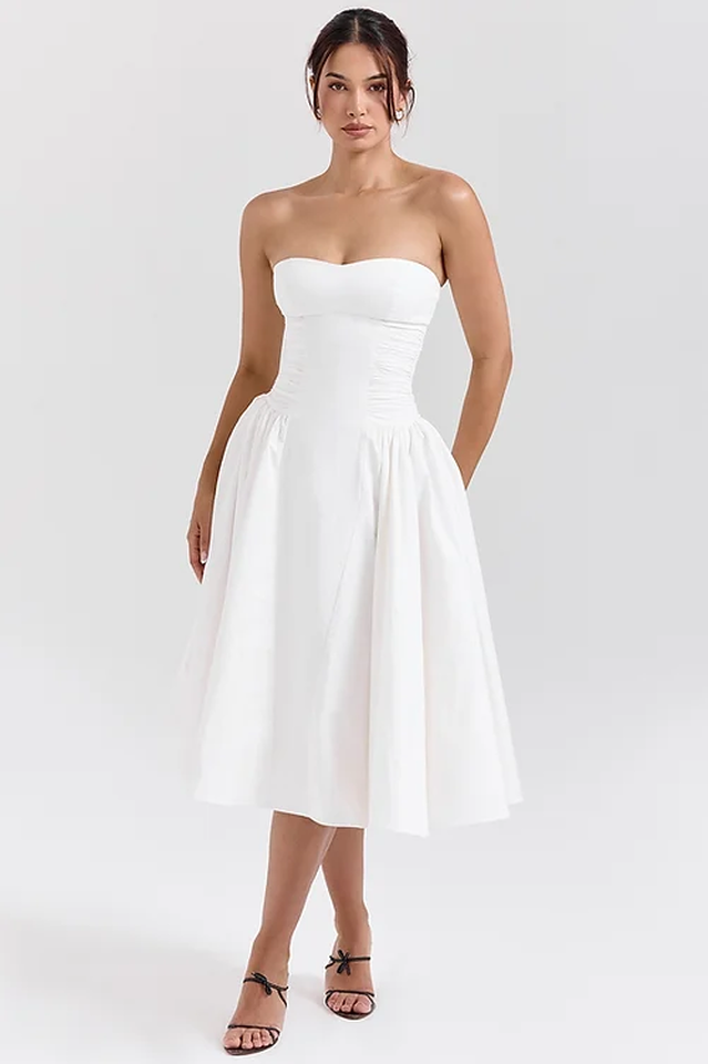 Strapless Midi Dress