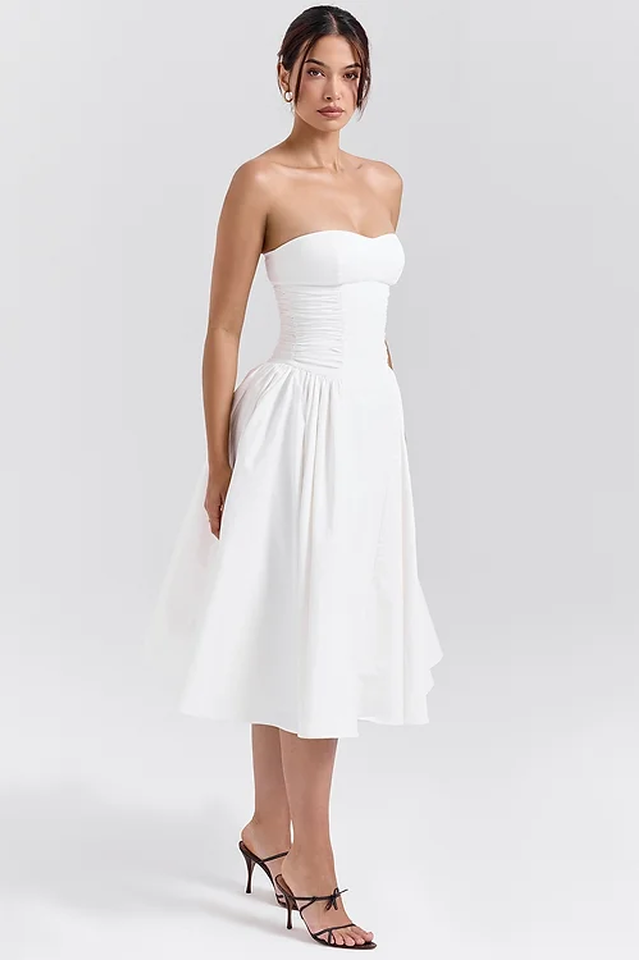 Strapless Midi Dress