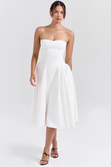 Strapless Midi Dress