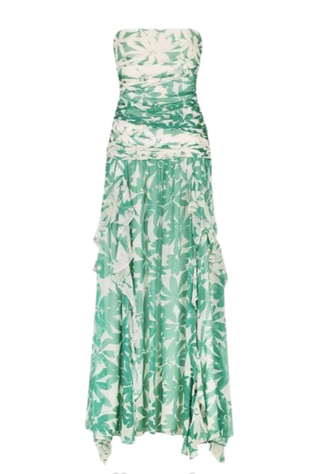 Marguerite Strapless Contrast Maxi Dress